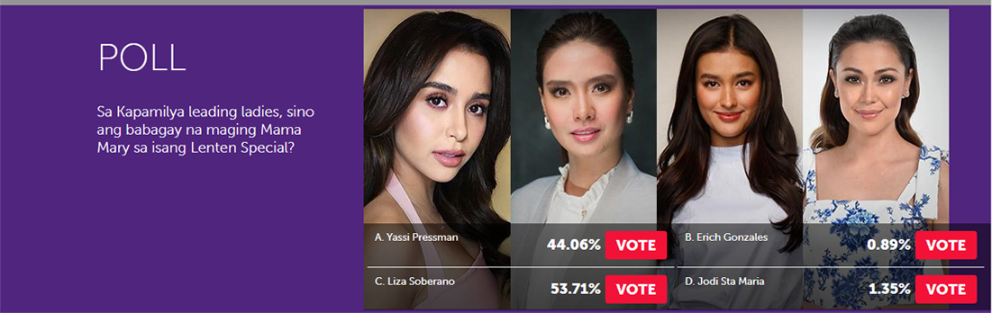 Kapamilya Poll Netizens want Liza Soberano to play Mary in a Kapamilya Lenten Special 2